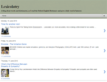 Tablet Screenshot of lexicolatry.com